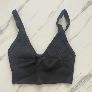Zara black crop tank top